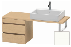 Тумба/шкафчик для консоли/столешницы Duravit DuraStyle под раковину 50х47,8х51,2 см, подвесная, ДСП, цвет: натуральный дуб/белый матовый, 2 выдвижных ящика, прямоугольная