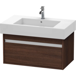 Тумба под раковину для консоли/столешницы Duravit Ketho 100х55х42,6 см, подвесная, ДСП, цвет: каштан темный, 1 выдвижной ящик, прямоугольная