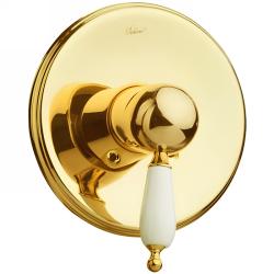 Смеситель для душа Boheme Tradizionale Oro, однорычажный, встраиваемый, керамический, без излива, без душевого комплекта, латунь, цвет золото