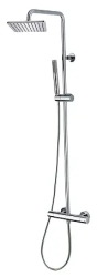 Душевой гарнитур Bossini Cosmo с термостатическим смесителем верхний душ 230х230 мм, ручной душ, цвет хром, материал латунь/пластик, настенный