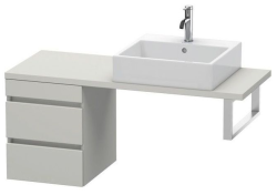 Тумба/шкафчик для консоли/столешницы Duravit DuraStyle под раковину 40х47,8х51,2 см, подвесная, ДСП, цвет: бетонно-серый, 2 выдвижных ящика, прямоугольная