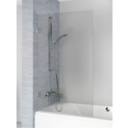 Душевая шторка на ванну Riho VZ Scandic NXT X409, 90х150 см, прозрачное стекло/профиль хром, фиксированная, плоская/панель, левая/правая, левосторонняя/правосторонняя, (душевая шторка для ванны)