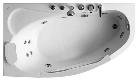 Ванна Gemy 171х99х68 акриловая с гидромассажем G9046 II B L