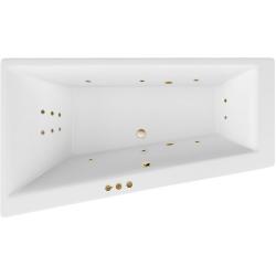 Ванна Excellent Sfera SMART, 170х100 см, акриловая, цвет- белый/бронза, (с гидромассажем), с каркасом, асимметричная, левосторонняя, левая, приставная/встраиваемая
