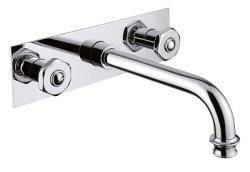 Смеситель для раковины Cezares Aphrodite, встраиваемый, двухвентильный, длина излива 175 мм, неповоротный, керамический, латунь, цвет хром, без донного клапана, внутренний/скрытый монтаж