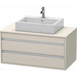 Тумба под раковину для консоли/столешницы Duravit Ketho 100х49,6х55 см, подвесная, ДСП, цвет: серо-коричневый, 2 выдвижных ящика, прямоугольная