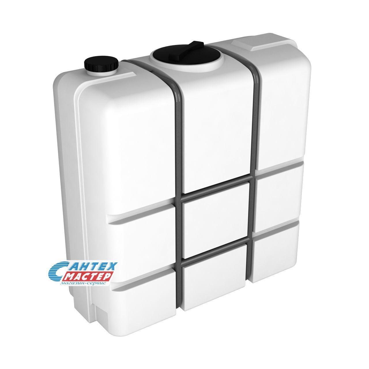 Емкость пластиковая (бак) Экопром К 1000 литров 102,1000,001,0 без поддона ,для воды,с крышкой с дыхательным клапаном (цвет-белый)