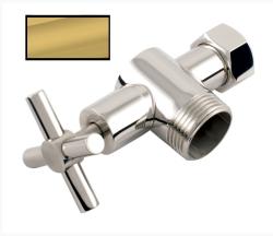 Вентиль Сунержа угловой крест G 1" нар.р. / G 3/4" н. г., нержавеющая сталь, цвет золото