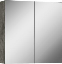 Зеркальный шкаф Домино Мечта Айсберг 60, 600х141х695 мм, без подсветки, подвесной, цвет бетон, зеркало, 2 распашные дверцы, прямоугольный