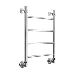 Полотенцесушитель Двин J 60/40, водяной (1"-1/2" К3  Полированный), универсальное подключение, нержавеющая сталь, настенный, форма лесенка, цвет хром