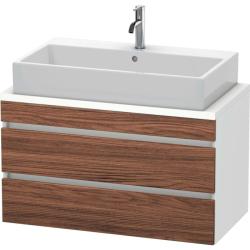 Тумба под раковину для консоли/столешницы Duravit DuraStyle 90х47,8х51,2 см, подвесная, ДСП, цвет: орех темный/белый матовый, 2 выдвижных ящика, прямоугольная