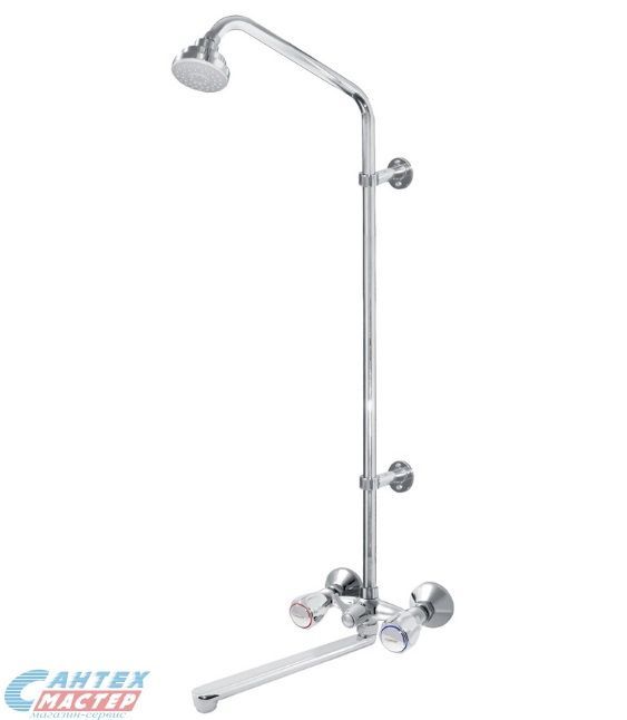 Душевая система Варион Парма с жёсткой стойкой излив 330 мм резина 1034181