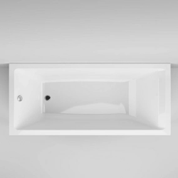 Ванна Am.Pm Gem 180х80 акриловая, цвет белая, (без гидромассажа, рамы, сифона, фронтальной панели) прямоугольная, левосторонняя/правосторонняя