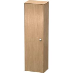 Пенал Duravit Brioso R, 52x36x177 см, подвесной, (правый), с дверцей, с полкой, со стеклянными полками, цвет: дуб европейский/хром, в ванную комнату