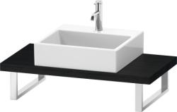 Столешница Duravit Brioso, для консоли, консольное полотно, 80х48 см, ДСП, прямоугольная, цвет: дуб черный,  для одной раковины/умывальника/рукомойника, 1 вырез под раковину, установка по центру