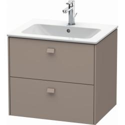 Тумба под раковину для консоли/столешницы Duravit Brioso 62х48х44,2 см, подвесная, ДСП, цвет: базальт, 2 выдвижных ящика, прямоугольная