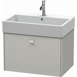 Тумба/шкафчик для консоли/столешницы Duravit Brioso под раковину 62х48х44,2 см, подвесная, ДСП, цвет: бетонно-серый, 1 выдвижной ящик, прямоугольная