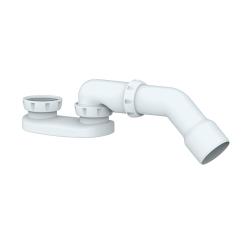 Сифон Unicorn для душевого поддона 1 1/2"х40 мм без выпуска, с отводом 40х40/50 45 гр, цвет белый