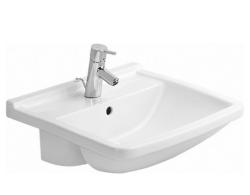 Раковина DURAVIT Starck 3, 55х46х20 см, полувстраиваемая, прямоугольная, санфарфор, цвет белый, с 1 отверстием под смеситель, слив/перелив