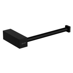 Держатель для туалетной бумаги Lemark Valday без крышки, цвет черный матовый, настенный, нержавеющая сталь, форма прямоугольная, для туалета/ванной LMA-8123S-BL