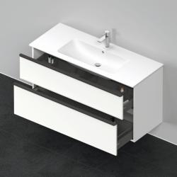 Тумба под раковину Duravit Brioso, 52х41,9х55,3 см, подвесная, 2 выдвижных ящика, ДСП, цвет: белый глянец, шкафчик навесной, механизм доводчика, прямоугольная, правая/левая, в ванную комнату