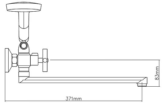 Смеситель для ванны/душа Esko Cancun двухвентильный, керамический, настенный, излив поворотный 350 мм, с гибким шлангом, душем/лейкой, латунь, хром