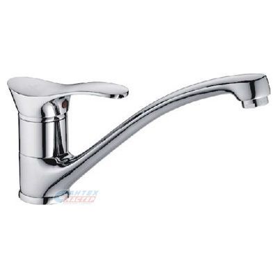 Смеситель для кухни/мойки Ledeme H01 однорычажный, керамический, с поворотным изливом, длина 223 мм, латунь, цвет хром, кухонный, хромированный, вертикальный, однорукий, одноручный, однозахватный, одноручковые, кран, комплект, сантехника