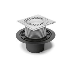Трап для душа MCH 386E с нижним сливом универсальный DN110 решетка нерж. 150x150 (г/з+с/з)