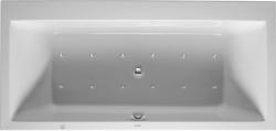Ванна Duravit Vero 190х90 см гидромассажная, встраиваемая/пристенная, акриловая, цвет: белый, с ножками/сливом-переливом, без фронтальной панели, прямоугольная, с системой гидромассажа Combi-System L, c двумя наклонами для спины