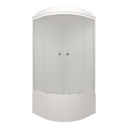 Душевая кабина 90х90х218,5 см Тритон Вельвет Б поддон высокий, полукруглая, угловая, без гидромассажа, стекло матовое, закрытая