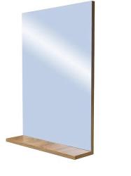 Зеркало GRADEONIKA Леда 550, 55х13,5х69,5 см, с полкой, цвет дуб вотан, прямоугольное, для ванны, навесное/подвесное/настенное 48244