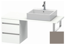 Тумба/шкафчик для консоли/столешницы Duravit DuraStyle под раковину 40х47,8х51,2 см, подвесная, ДСП, цвет: белый матовый/базальт, 2 выдвижных ящика, прямоугольная