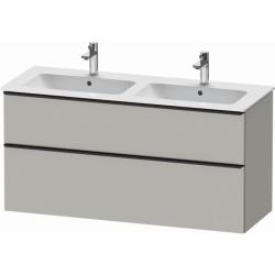 Тумба под раковину Duravit D-Neo, 128х46,2х62,5 см, подвесная, 2 выдвижных ящика, ДСП, цвет: бетонно-серый, шкафчик навесной, прямоугольная, правая/левая, в ванную комнату
