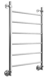 Полотенцесушитель Двин J 80/50, водяной (1"-1/2" К1  Полированный), универсальное подключение, нержавеющая сталь, настенный, форма лесенка, цвет хром, к отоплению и ГВС, для отопления, обогрева в ванной