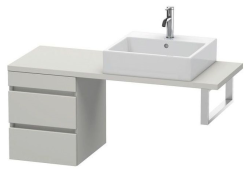 Тумба/шкафчик для консоли/столешницы Duravit DuraStyle под раковину 40х54,8х51,2 см, подвесная, ДСП, цвет: бетонно-серый, 2 выдвижных ящика, прямоугольная