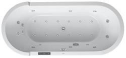 Ванна Duravit Starck 180х80 см гидромассажная, встраиваемая, акриловая, цвет: белый, с ножками/сливом-переливом, без фронтальной панели, овальная, с системой гидромассажа Combi-System L, с двумя наклонами для спины