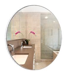 Зеркало Azario Плаза, 77х77 см, с LED/ЛЕД-подсветкой, с диммером, круглое, с подогревом, выключатель сенсорный, для ванны, навесное/подвесное/настенное
