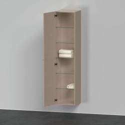 Пенал Duravit D-Neo, 40x36x176 см, подвесной, (левый), с распашной дверцей/одностворчатый, с 5 стеклянными полками, цвет: лен, в ванную комнату