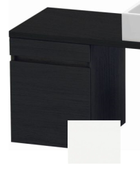 Тумба/шкафчик для консоли/столешницы Duravit DuraStyle под раковину 40х54,8х51,2 см, подвесная, ДСП, цвет: дуб черный/белый матовый, 1 выдвижной ящик, прямоугольная