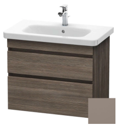 Тумба под раковину для консоли/столешницы Duravit DuraStyle 80х47,8х51,2 см, подвесная, ДСП, цвет: сосна терра/базальт, 2 выдвижных ящика, прямоугольная