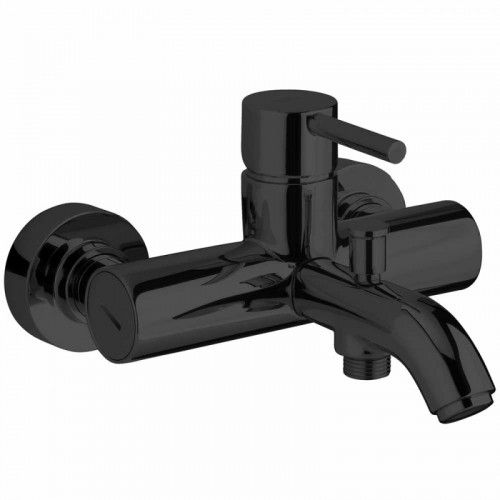 Смеситель для ванны/душа Webert Elio однорычажный, настенный, излив 173 мм, неповоротный, латунь, цвет черный