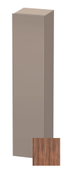 Пенал Duravit DuraStyle, 40x36x140 см, подвесной, (левый), с дверцей, с полкой, со стеклянными полками, цвет: орех/базальт, в ванную комнату