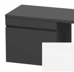 Тумба/шкафчик для консоли/столешницы Duravit DuraStyle под раковину 60х47,8х51,2 см, подвесная, ДСП, цвет: графит/белый матовый, 1 выдвижной ящик, прямоугольная