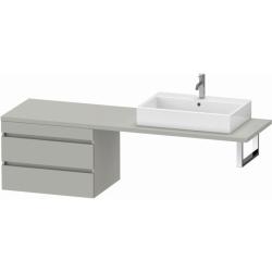 Тумба/шкафчик для консоли/столешницы Duravit DuraStyle под раковину 70х54,8х51,2 см, подвесная, ДСП, цвет: бетонно-серый, 2 выдвижных ящика, прямоугольная