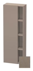 Пенал Duravit DuraStyle, 50x24x140 см, подвесной, (левый), с дверцей, с закрытыми/открытыми полками, цвет: дуб терра/базальт, в ванную комнату