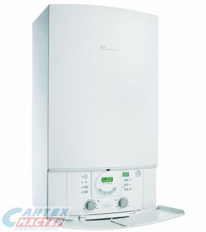 Котел газовый Bosch ZSC 35-3 MFA (350 кв. м) 35 кВт мощность, одноконтурный, настенный, с закрытой камерой сгорания, для отопления, водяного теплого пола, с подключением бойлера косвенного нагрева, частного жилом дома, дачи