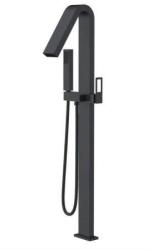 Смеситель для ванны/душа Boheme Q, однорычажный, напольный, керамический, неповоротный, длина излива 250 мм, латунь, цвет черный