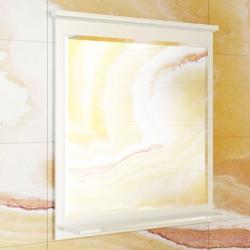 Зеркало Comforty Тбилиси-70, 73х82,5 см, без подсветки, с полкой, прямоугольное, цвет рамы: белый, для ванны, навесное/подвесное/настенное, дизайнерское