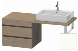 Тумба/шкафчик для консоли/столешницы Duravit DuraStyle под раковину 60х54,8х51,2 см, подвесная, ДСП, цвет: дуб терра/белый матовый, 2 выдвижных ящика, прямоугольная