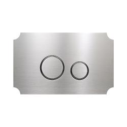 Кнопка смыва KK-POL Aquafiori Vintage прямоугольная, цвет нержавеющая сталь, нержавеющая сталь, клавиша управления для сливного бачка, инсталляции унитаза, двойная, механическая, панель, универсальная, размер 285х175х3 мм